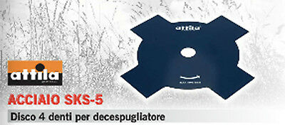 LAMA DISCO PROFESSIONALE DECESPUGLIATORE UNIVERSALE 4 DENTI ACCIAIO SKS - 5
