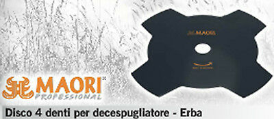 LAMA DISCO PROFESSIONALE DECESPUGLIATORE UNIVERSALE 4 DENTI ACCIAIO MAORI