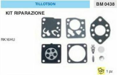 KIT RIPARAZIONE + MEMBRANE membrana CARBURATORE TILLOTSON RK16HU RK 16 HU