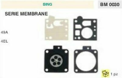SERIE KIT MEMBRANE membrana CARBURATORE MOTOSEGA BING 49A 49 A 4EL 4 EL