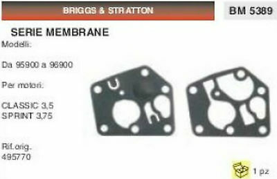 495770 SERIE MEMBRANE CARBURATORE BRIGGS & STRATTON CLASSIC 3,5 SPRINT 3,75