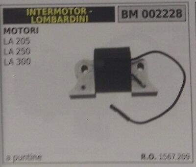 1567209 BOBINA MOTORE INTERMOTOR LOMBARDINI LA205 LA250 LA300 LA 205 250 300