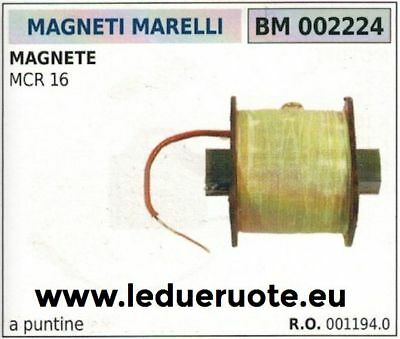 001194.0 BOBINA ACC A PUNTINE centralina MOTORE MAGNETI MARELLI MCR 16