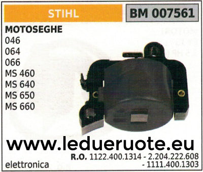 11224001314 2204222608 BOBINA ELETTRONICA MOTOSEGA STIHL MS 460 640 650 660