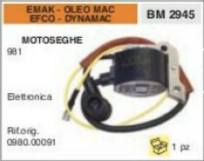 0980.00091 BOBINA ELETTRONICA MOTOSEGA EMAK OLEO MAC EFCO DYNAMAC 981