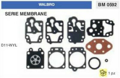 KIT SERIE MEMBRANE membrana CARBURATORE WALBRO D11-WYL (D 11 WYL)