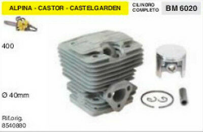 8540880 CILINDRO E PISTONE MOTOSEGA ALPINA CASTOR CASTELGARDEN 400 Ø 40 mm