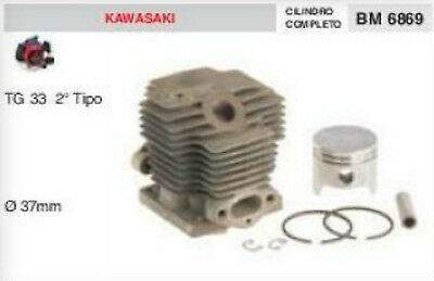 CILINDRO E PISTONE DECESPUGLIATORE KAWASAKI TG33 TG 33 Ø 37 mm