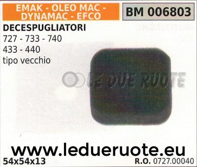 072700040 FILTRO ARIA DECESPUGLIATORE DYNAMAC EFCO OLEOMAC 727 733 740 433 440