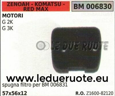 Z160082120 SPUGNA FILTRO ARIA MOTOR ZENOAH KOMATSU RED MAX G2K G3K 57x56x12