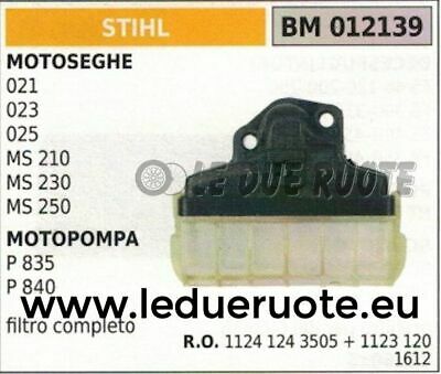 11241243505 11231201612 FILTRO ARIA COMPLETO MOTOPOMPA STIHL P 835 840