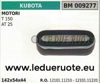 1210111210 1210111220 FILTRO ARIA MOTORE KUBOTA T150 AT25 142x54x44