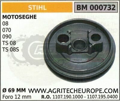 11071901000 PULEGGIA AVVIAMENTO MOTOSEGA STIHL 070 08 TS08S Ø69