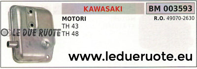 490702630 MARMITTA SCARICO SILENZIATORE ESPANSIONE MOTORE KAWASAKI TH 43 48