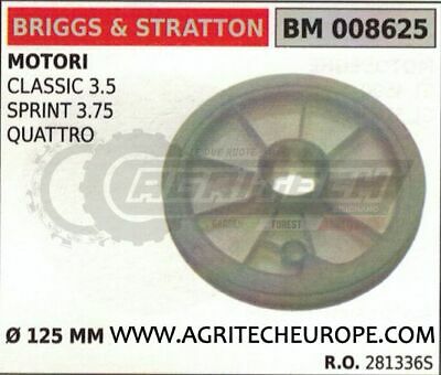 281336S PULEGGIA AVVIAMENTO MOTORE BRIGGS & STRATTON CLASSIC SPRINT QUATTRO Ø125