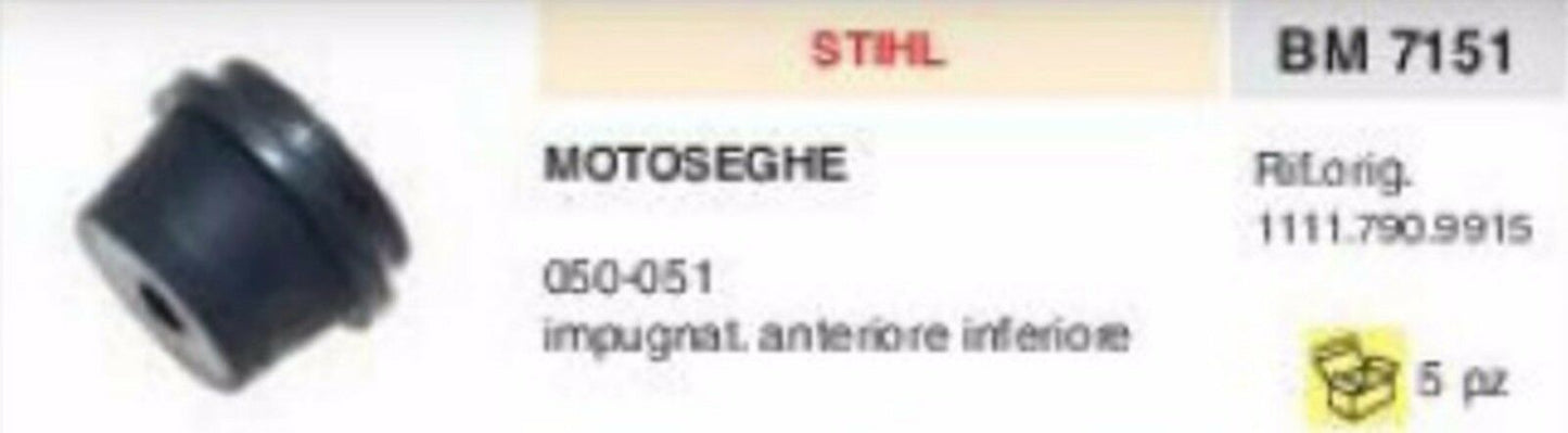 111.790.9915 ANTIVIBRANTE MOTOSEGA STIHL 050 051 vibrazione gommino vibrazioni