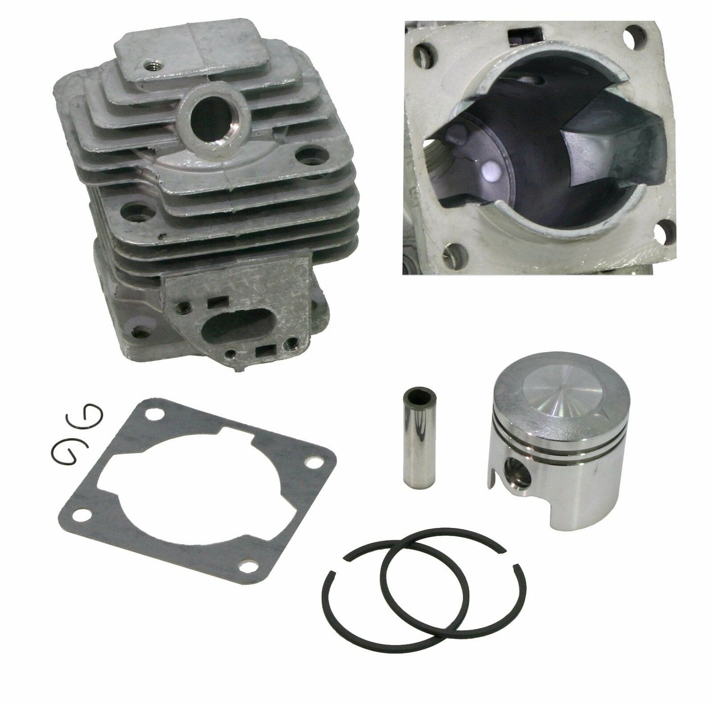 KIT CILINDRO E PISTONE DECESPUGLIATORE 33 EURO 1 Ø 36mm KASEI spinotto 9