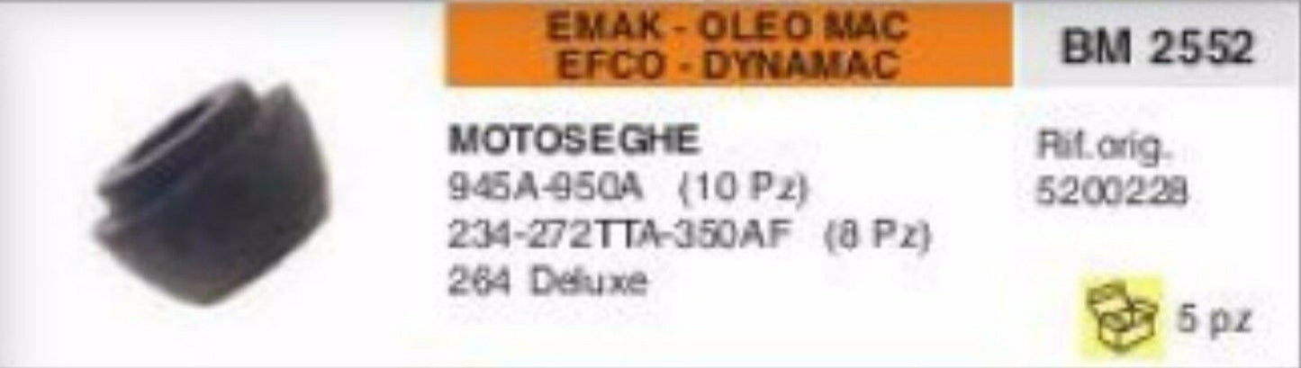5200229 ANTIVIBRANTE MOTOSEGA EMAK OLEOMAC EFCO DYNAMAC 945A 950A 234 272TTA