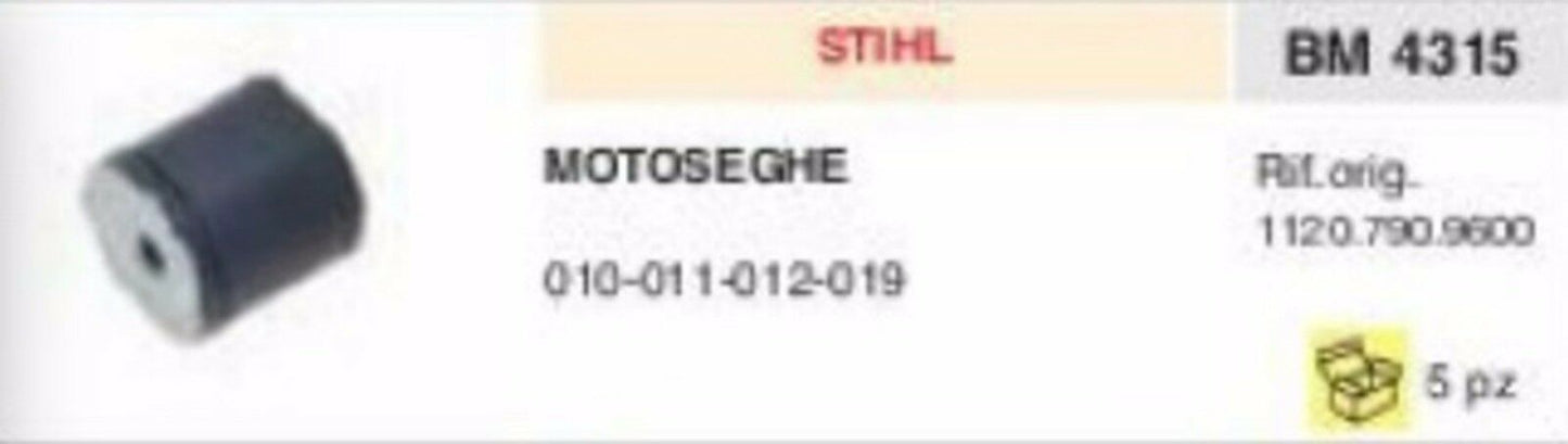 1120.790.9600 ANTIVIBRANTE MOTOSEGA STIHL 010 011 012 019 anti vibrazioni
