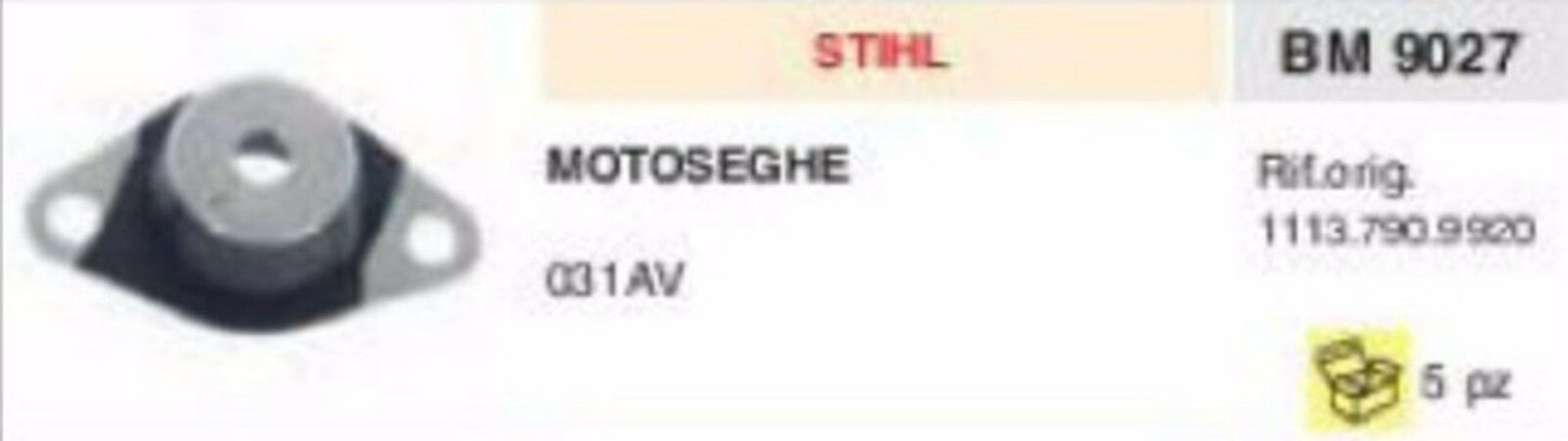 1113.790.9920 ANTIVIBRANTE MOTOSEGA STIHL 031AV 031 AV vibrazione gommino