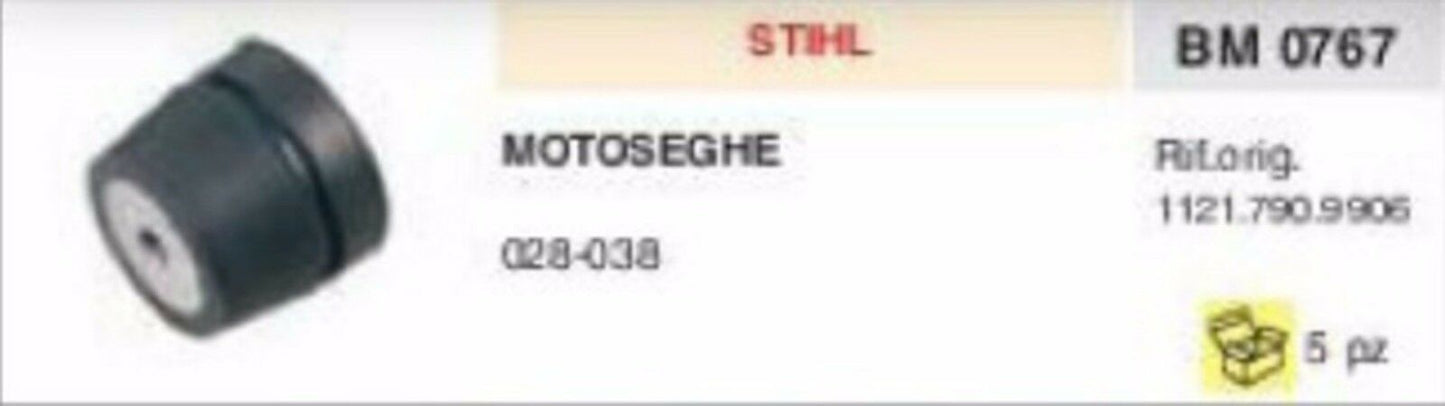 1121.790.9906 ANTIVIBRANTE POSTERIORE MOTOSEGA STIHL 028 038 vibrazioni