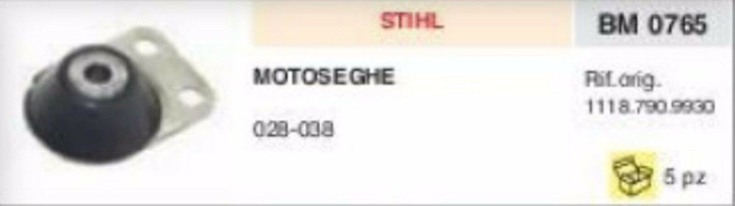 1118.790.9930 ANTIVIBRANTE SUPPORTO MOTOSEGA STIHL 028 038 vibrazioni