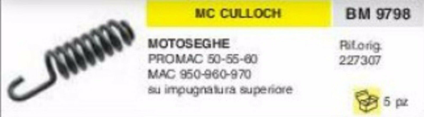 227307 ANTIVIBRANTE A MOLLA MOTOSEGA McCULLOCH PROMAC 50 55 60 MAC 950 960 970