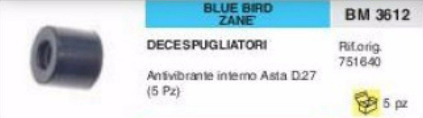 751640 ANTIVIBRANTE INTERNO ASTA DECESPUGLIATORE BLUE BIRD ZANE D27 D 27