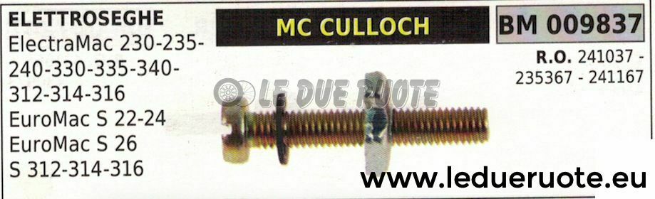 241037 235367 TENDICATENA TIRACATENA MOTOSEGA McCULLOCH ELECTRAMAC 312 314 316