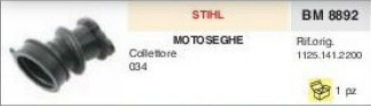 11251412200 COLLETTORE ASPIRAZIONE FLANGIA TERMICA MOTOSEGA STIHL 034 ADATTABILE