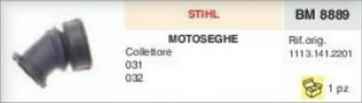 COLLETTORE ASPIRAZIONE FLANGIA TERMICA MOTOSEGA STIHL 031 032 ADATTABILE