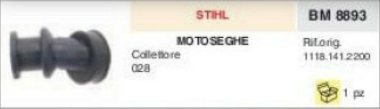 11181412200 COLLETTORE ASPIRAZIONE FLANGIA TERMICA MOTOSEGA STIHL 028 ADATTABILE