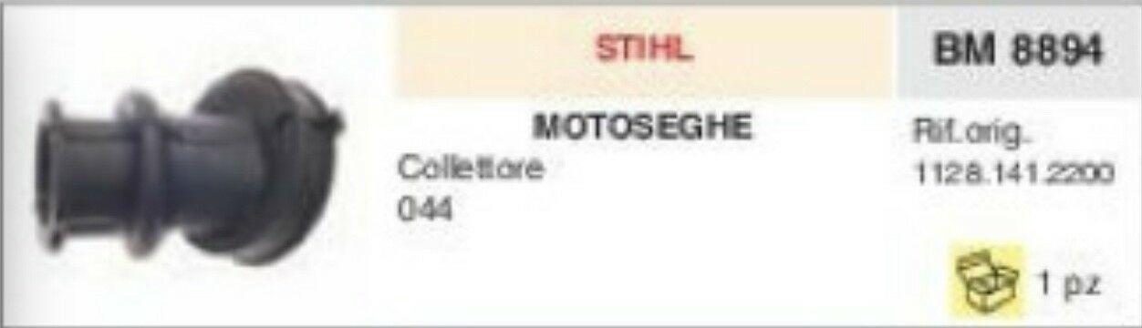 11281412200 COLLETTORE ASPIRAZIONE FLANGIA TERMICA MOTOSEGA STIHL 044 ADATTABILE