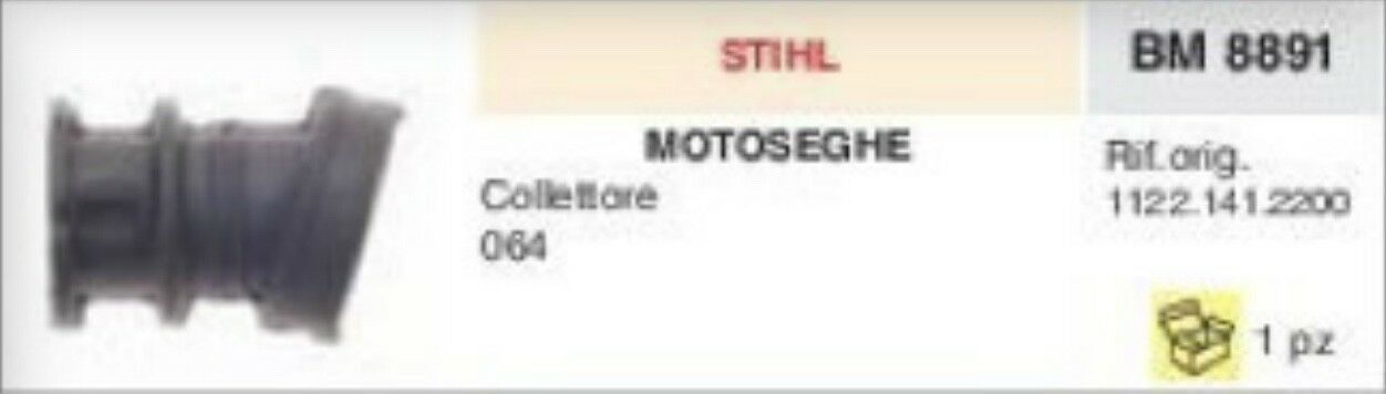 11221412200 COLLETTORE ASPIRAZIONE FLANGIA TERMICA MOTOSEGA STIHL 064 ADATTABILE