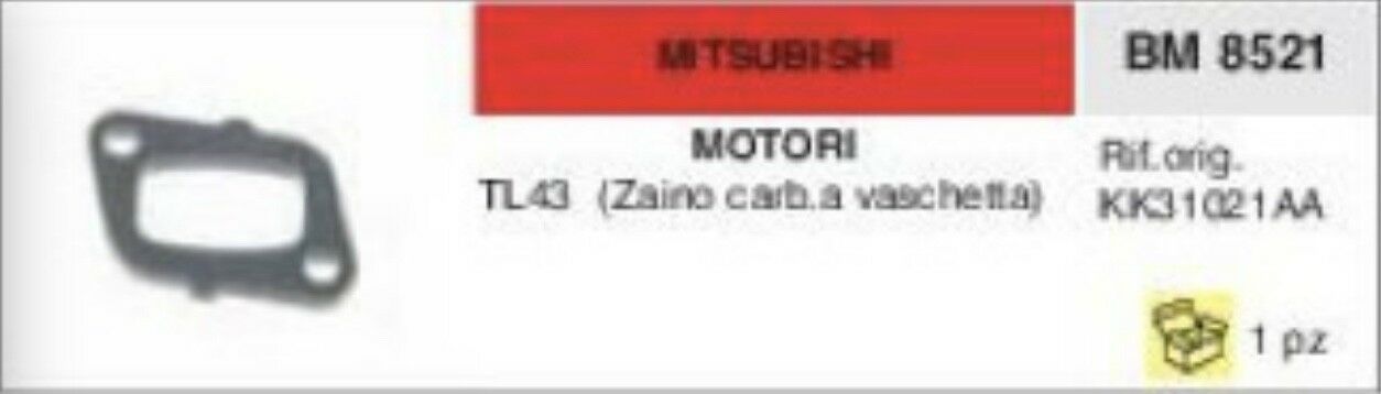 COLLETTORE ASPIRAZIONE FLANGIA TERMICA MOTORE MITSUBISHI TL43 CARB A VASCHETTA