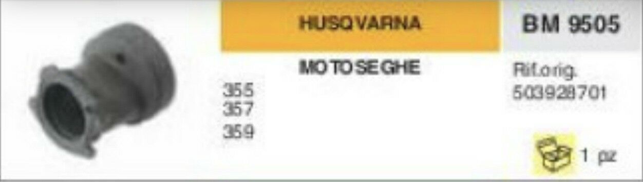 503928701 COLLETTORE ASPIRAZIONE MOTOSEGA HUSQVARNA 355 357 359