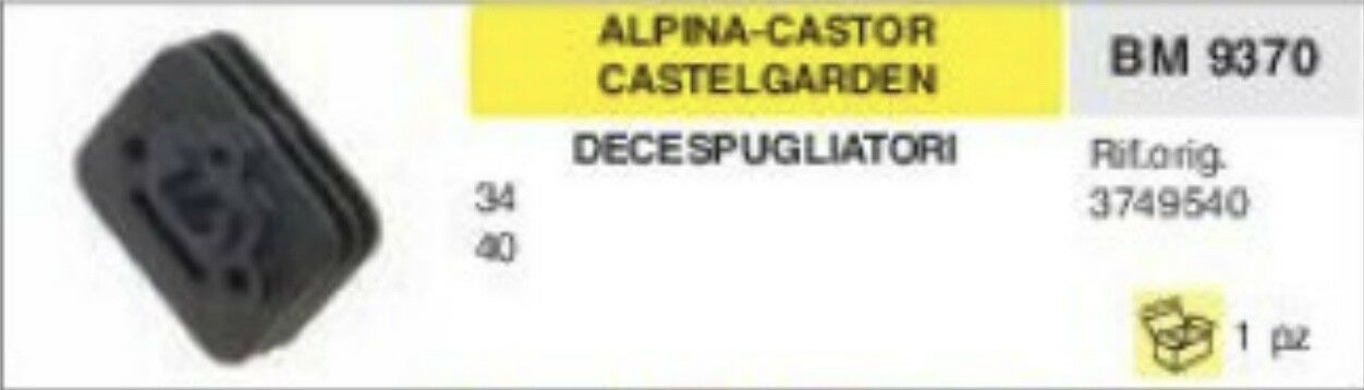 3749540 COLLETTORE ASPIRAZIONE DECESPUGLIATORE ALPINA CASTOR CASTELGARDEN 34 40