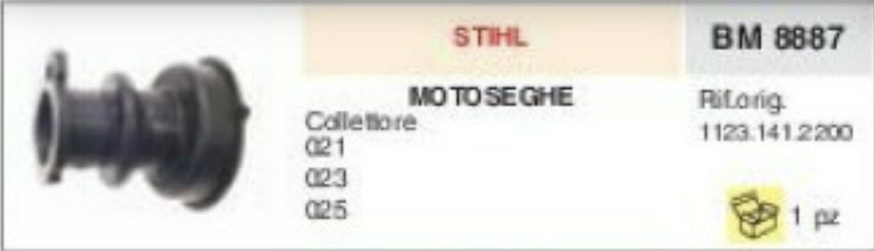 COLLETTORE ASPIRAZIONE FLANGIA TERMICA MOTOSEGA STIHL 021 023 025 ADATTABILE