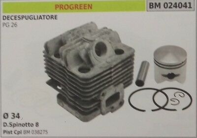 CILINDRO E PISTONE COMPLETO MOTOSEGA PROGREEN PG 26 Ø 34