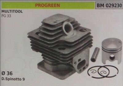 CILINDRO E PISTONE COMPLETO MULTITOOL potatore PROGREEN PG 33 Ø 36