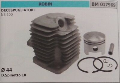 CILINDRO PISTONE COMPLETO DECESPUGLIATORE ROBIN NB 500 Ø 44