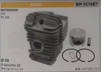 ADATTABILE 11270201213 CILINDRO PISTONE COMPLETO MOTOSEGA STIHL 039 MS 390 Ø 49