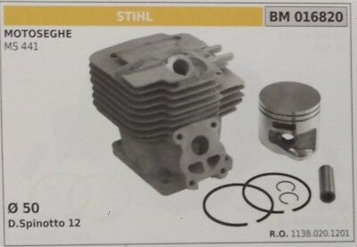 11380201201 CILINDRO E PISTONE COMPLETO MOTOSEGA STIHL MS 441 Ø 50