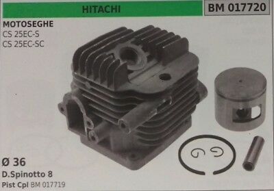 CILINDRO E PISTONE COMPLETO MOTOSEGA HITACHI CS 25 ECS ECSC Ø 36