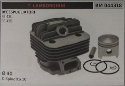 CILINDRO E PISTONE COMPLETO DECESPUGLIATORE LAMBORGHINI PB 43L 43B Ø 40