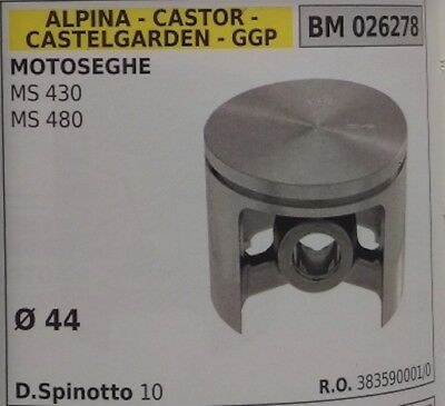 383590001/0 PISTONE COMPLETO MOTOSEGA ALPINA CASTOR CASTELGARDEN MS 430 480