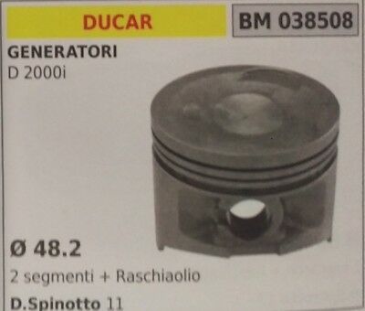 PISTONE COMPLETO MOTORE MOTOGENERATORE GRUPPO ELETTROGENO DUCAR D 2000i D. 48.2