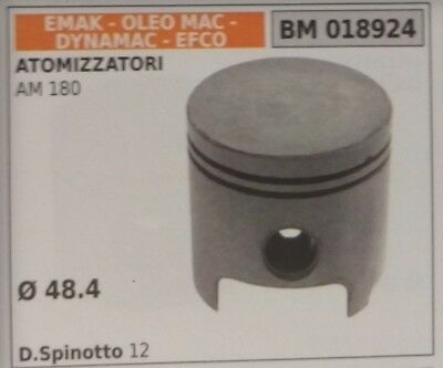 PISTONE COMPLETO DI SEGMENTI ATOMIZZATORE EMAK DYNAMAC EFCO OLEOMAC AM 180 Ø48.4