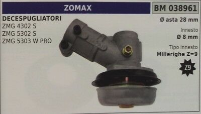 COPPIA CONICA DECESPUGLIATORE ZOMAX ZMG 4302S 5302S 5303W ASTA Ø28 MILLERIGHE Z9