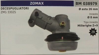 COPPIA CONICA DECESPUGLIATORE ZOMAX ZMG 3302S ASTA Ø26 MILLERIGHE Z9